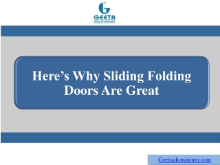 Here’s Why Sliding Folding Doors Are Great