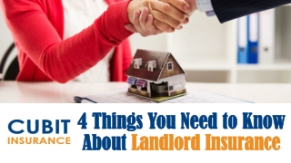 4 Things You Need to Know About Landlord Insurance