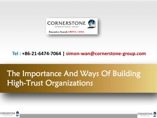 The Importance And Ways Of Building High-Trust Organizations