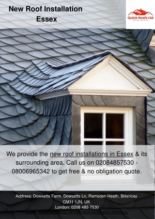 New Roof Installation Essex