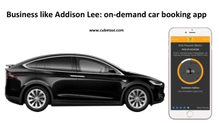 Business like Addison Lee: on-demand car booking app