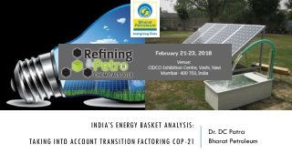 India's Engergy Basket Analysis