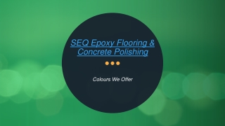 Epoxy Flooring Color Options Gold Coast