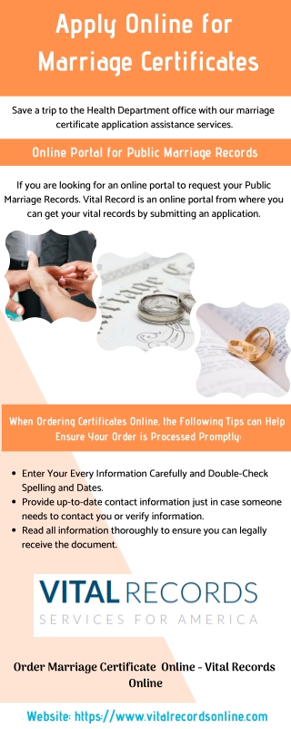 Apply Online for Marriage Certificates