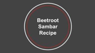 Beetroot Sambar Recipe - LivingFoodz