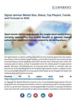 Signal Jammer Market: Estimate Your Market Size with this Latest Research Report