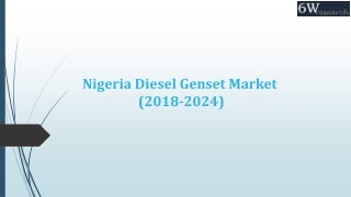 Nigeria Diesel Genset Market (2018-2024)|Market Report|Overview|Revenue|Trends|Outlook|Forecast|Size|Share