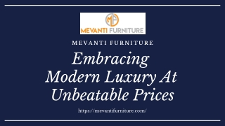 Luxury Furniture Vancouver - Mevanti Furniture