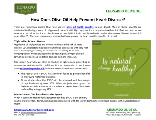 How Does Olive Oil Help Prevent Heart Disease?