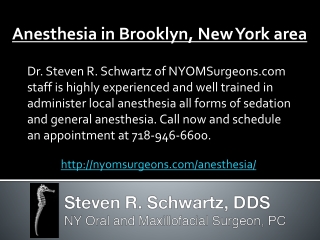 Anesthesia in Brooklyn, New York area - NYOMSurgeons.com