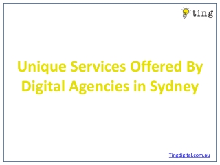Unique Services Offered By Digital Agencies in Sydney