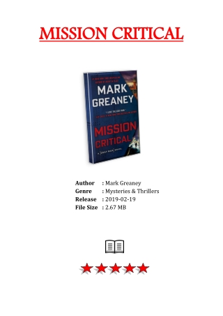 [Free Download] PDF eBook and Read Online Mission Critical By Mark Greaney