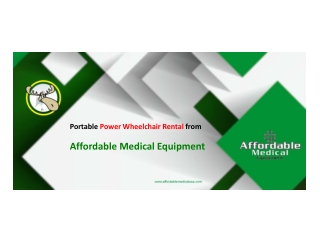 Portable Power Wheelchair Rental from Affordable Medical Equipment