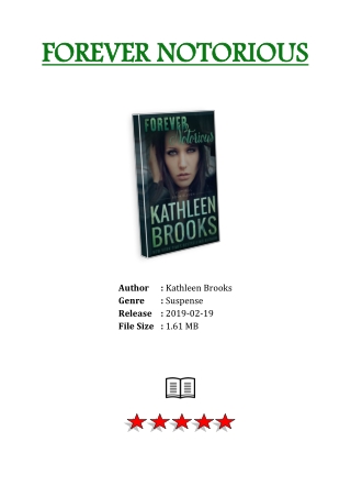 [Free Download] PDF eBook and Read Online Forever Notorious By Kathleen Brooks