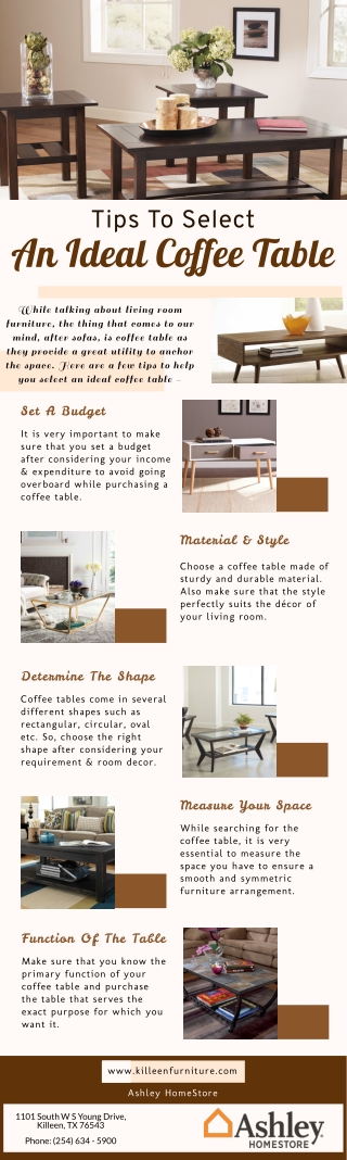 Tips To Select An Ideal Coffee Table