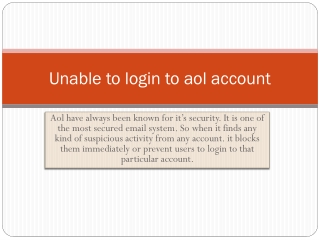 Quick Fix Unable to login to the aol mail?