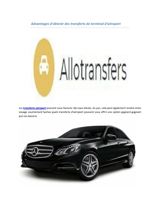 Airport Transfer VTC | Allotransfers Entreprise