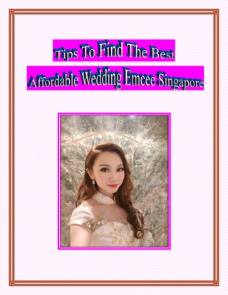 Tips To Find The Best Affordable Wedding Emcee Singapore