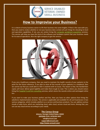 How to Improvise your Business?