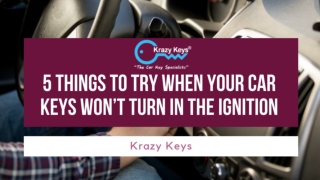 Solution for Car Ignition Problem | Krazy Keys