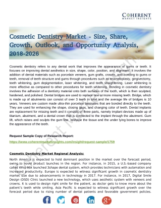 Cosmetic Dentistry Market to Reflect a Modest CAGR Between 2018 and 2026