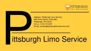Airport Limo Pittsburgh