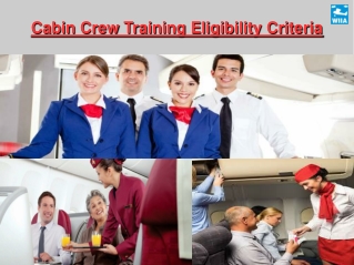 Cabin Crew Training Eligibility Criteria