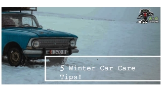 5 Winter Car Care Tips