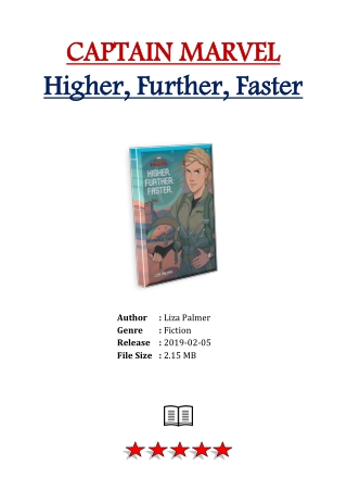 [Free Download] PDF eBook and Read Online Captain Marvel: Higher, Further, Faster By Liza Palmer