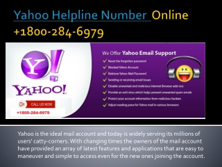 Yahoo Helpline Number Online 1800-284-6979