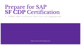 All You Need to Know about SAP SF Career Development Planning (C_THR95_1811) Certification Exam