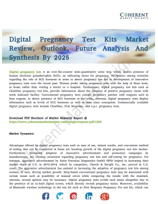 Digital Pregnancy Test Kits Market: Adoption of Innovative Offerings To Boost Returns On Investment