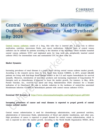 Central Venous Catheter Market Is Booming Across the Globe Explored in Latest Research