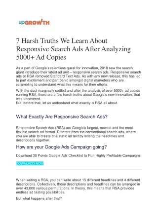 7 Harsh Truths We Learn About Responsive Search Ads After Analyzing 5000 Ad Copies