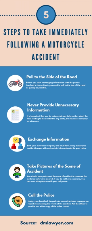 Steps to take immediately after a motorcycle accident