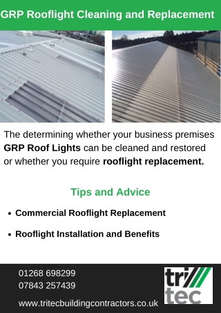 GRP Rooflight Cleaning Replacement