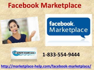 Get items on reasonable prices at Facebook Marketplace 1-833-554-9444