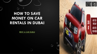How to save money on Car rental in Dubai