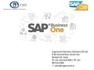 SAP Business One ERP Software for Small Businesses