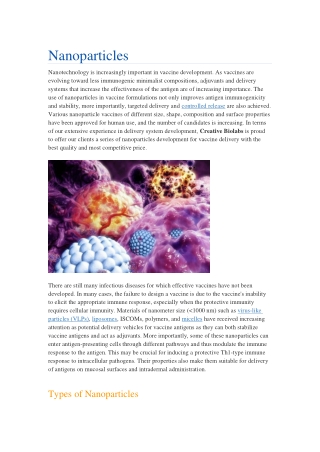 an introduction forNanoparticles