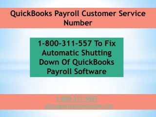 QuickBooks Payroll Support Phone Number 1-800-311-5657