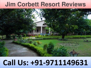 Jim Corbett Resort Reviews
