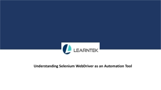 Understanding Selenium WebDrive