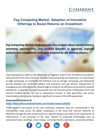 Fog Computing Market is Expected to Gain Popularity Across the Globe by 2026