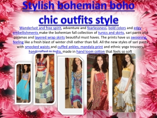 bohemian boho chic outfits style