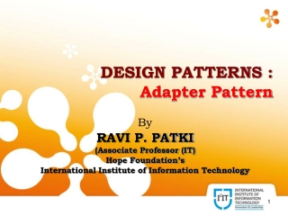 Adapter Pattern - Dept. Of Information Technology