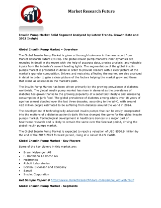 Insulin pump market 2019