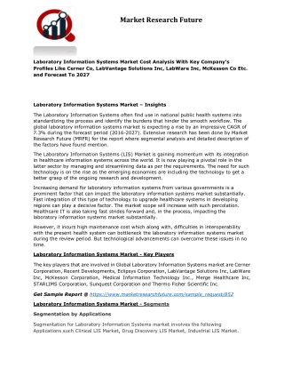 Laboratory information systems market 2019