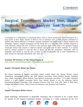 Surgical Tourniquets Market Top-Players And Qualitative Future Analysis 2026