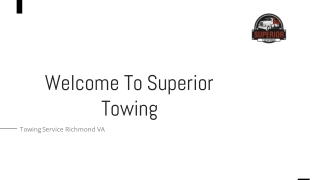Tow Truck Richmond VA | Superiortowingbaker